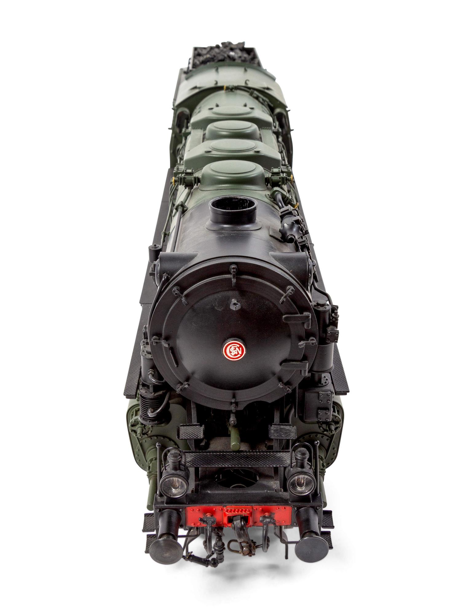 A Fulgurex Polychrome 1-Gauge S.N.C.F. 2-10-0 Locomotive and Tender