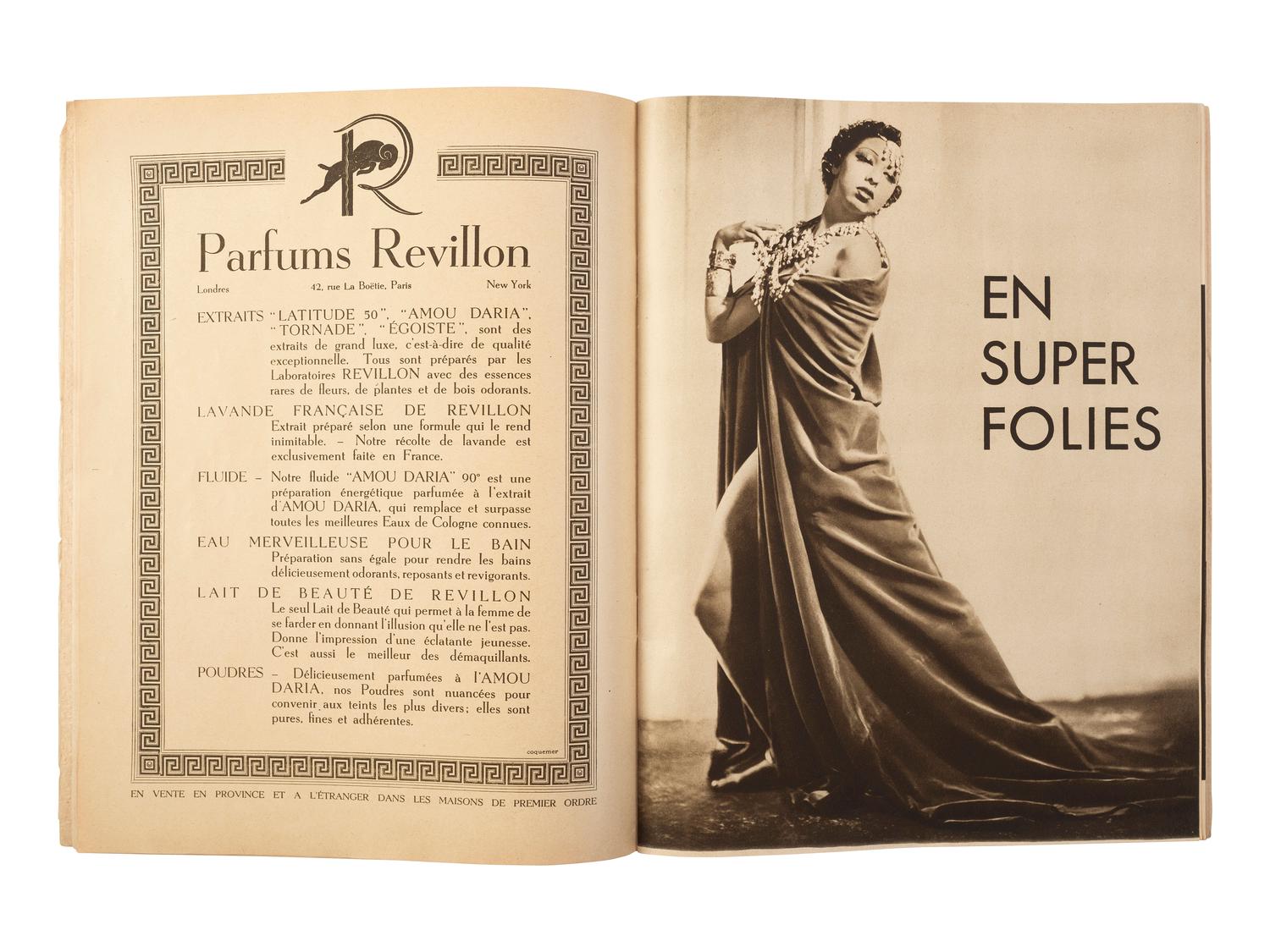 [BAKER, Josephine (1906-1975)]. A pair of programs for the Folies Bergère featuring Josephine Baker, 1926 and 1937.