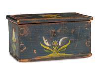 A Miniature Paint Decorated Pine Dresser Box