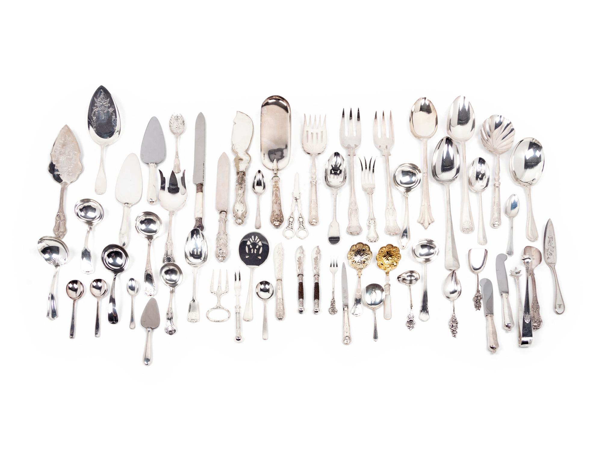 A Large Collection of Silver-Plate Flatware and Serving Articles