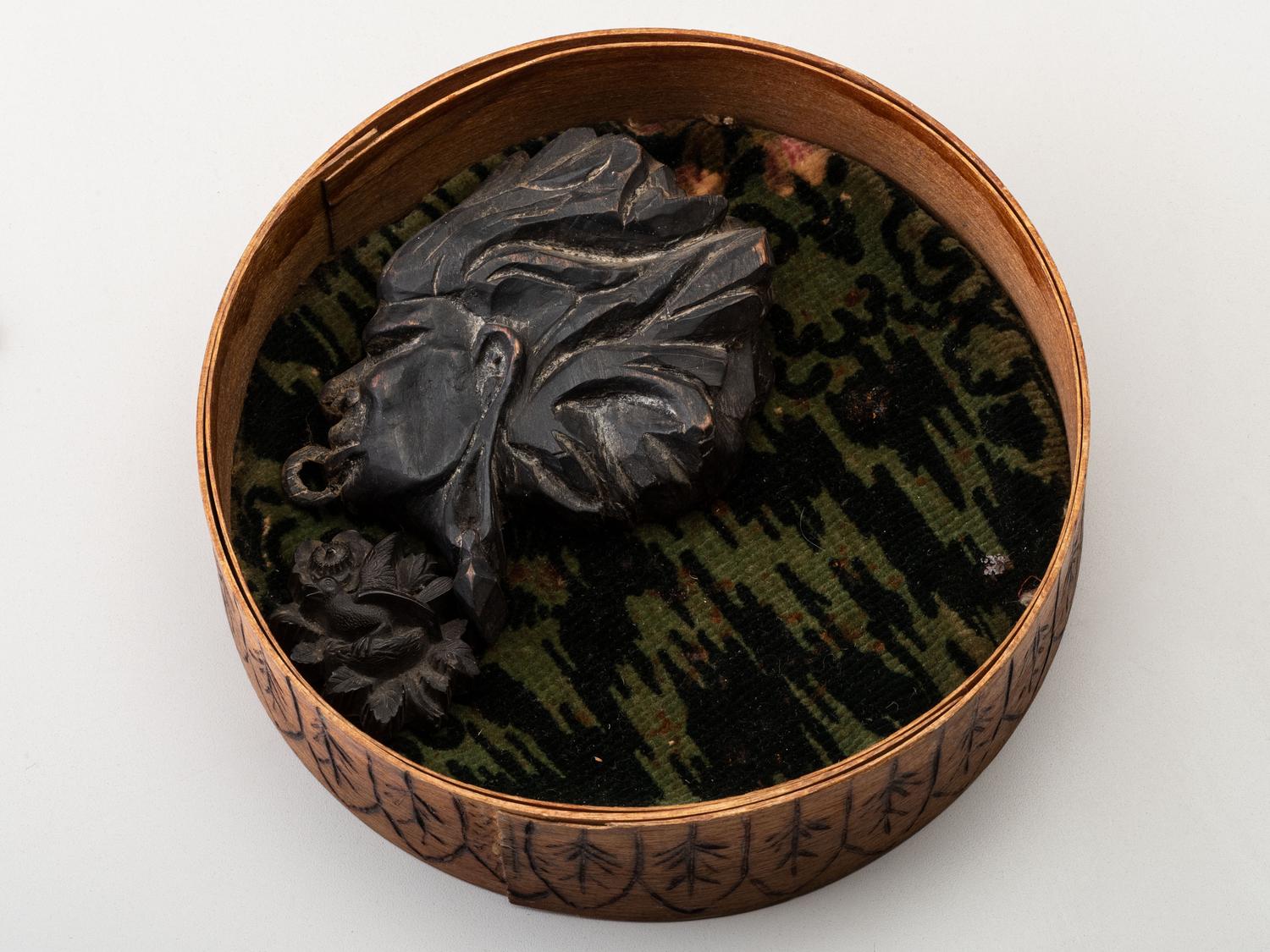 Two Circular Bentwood Boxes