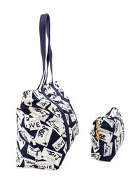 Yves Saint Laurent 'Love Notes' Travel Tote with Matching Makeup Bag, 1980-90s