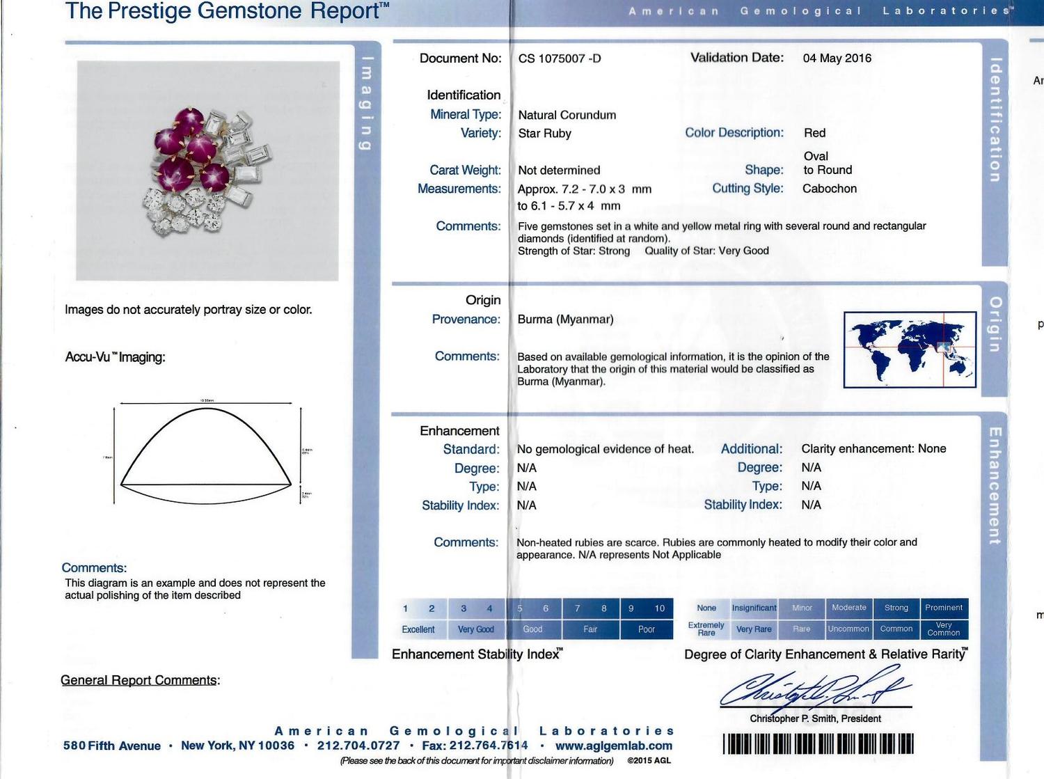 BURMESE STAR RUBY AND DIAMOND RING