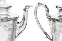 A Pair of American Coin Silver Coffee Pots
