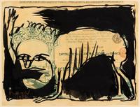 Pierre Alechinsky, (Belgian/French, b. 1927), Untitled,1978 and Untitled, 1978 (a pair of works)