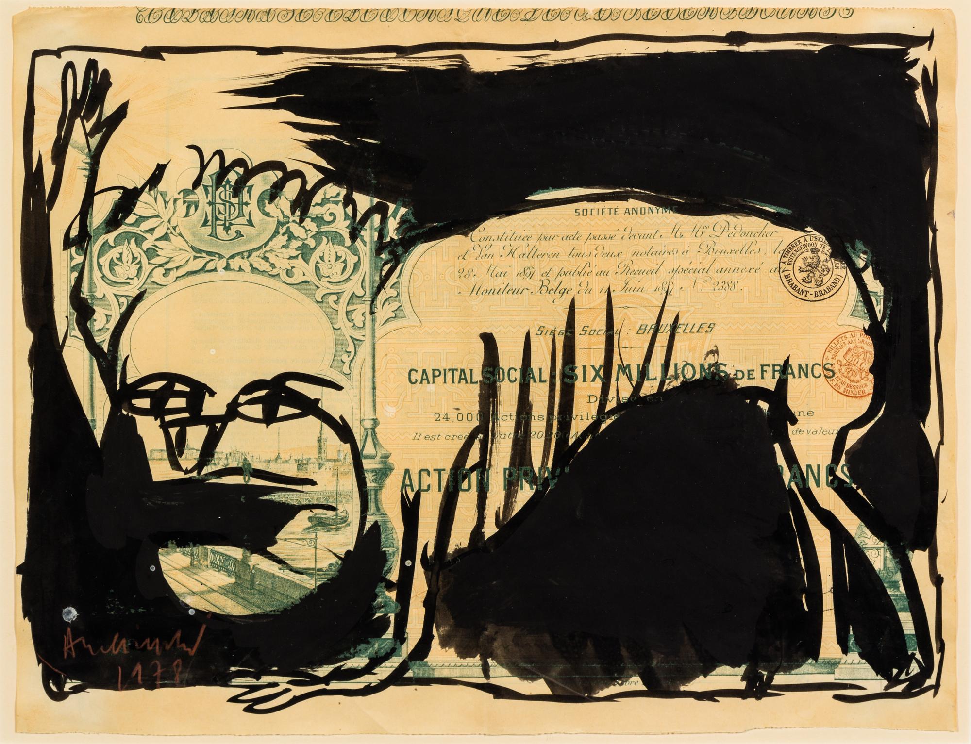 Pierre Alechinsky, (Belgian/French, b. 1927), Untitled,1978 and Untitled, 1978 (a pair of works)