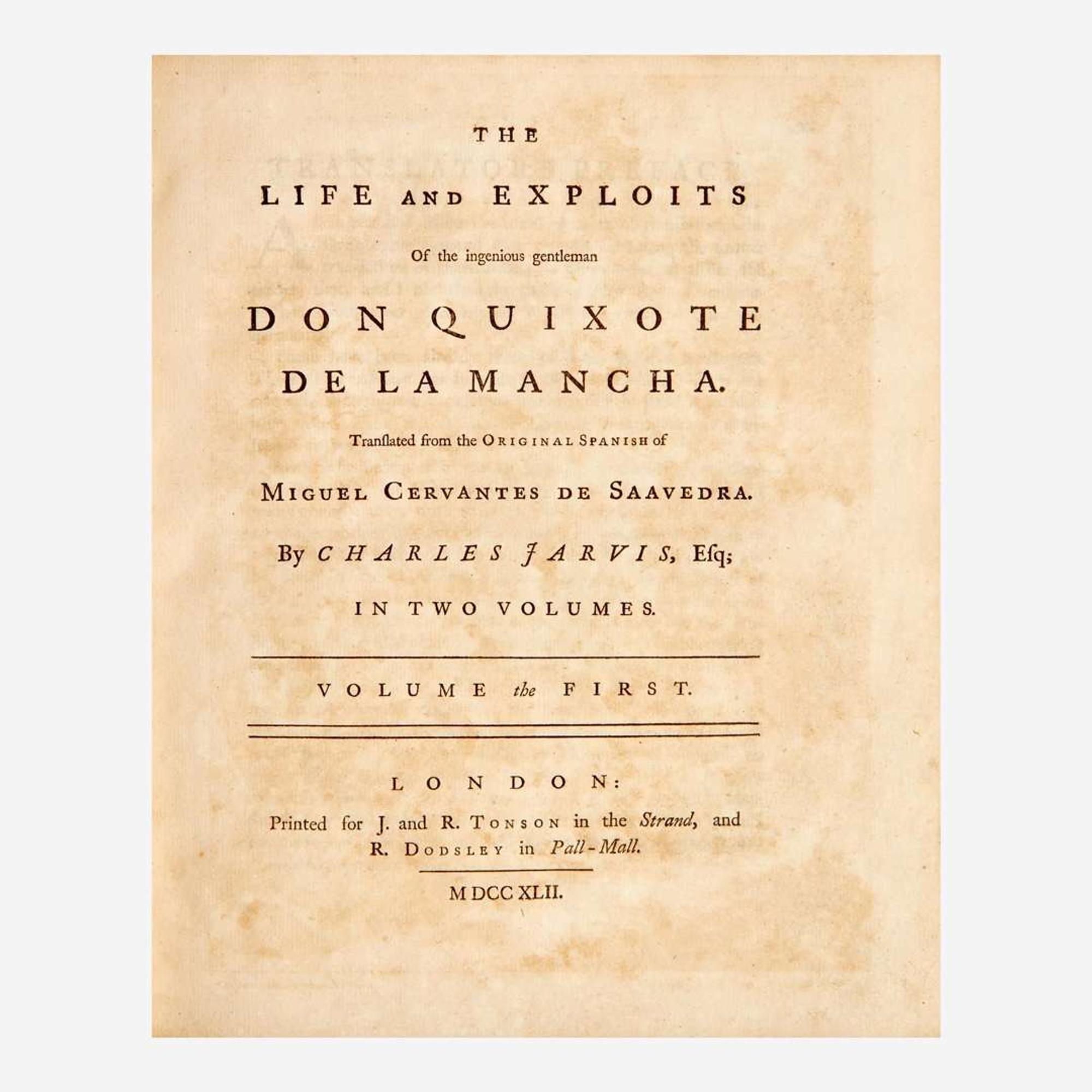[Literature] Cervantes Saavedra, Miguel de The Life and Exploits of the ingenious gentleman Don Quixote de la Mancha...