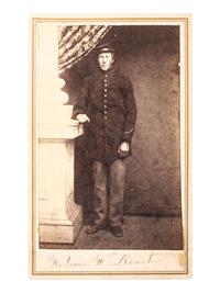 [CIVIL WAR]. Sixth plate tintype and CDV of Pvt. Watson W. Beach, 117th New York Infantry Regiment.