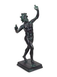 A Patinated Cast Resin Figure of the Faun of Pompeii