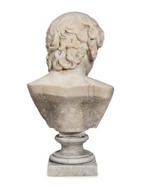 A Continental Marble Bust of Antinous