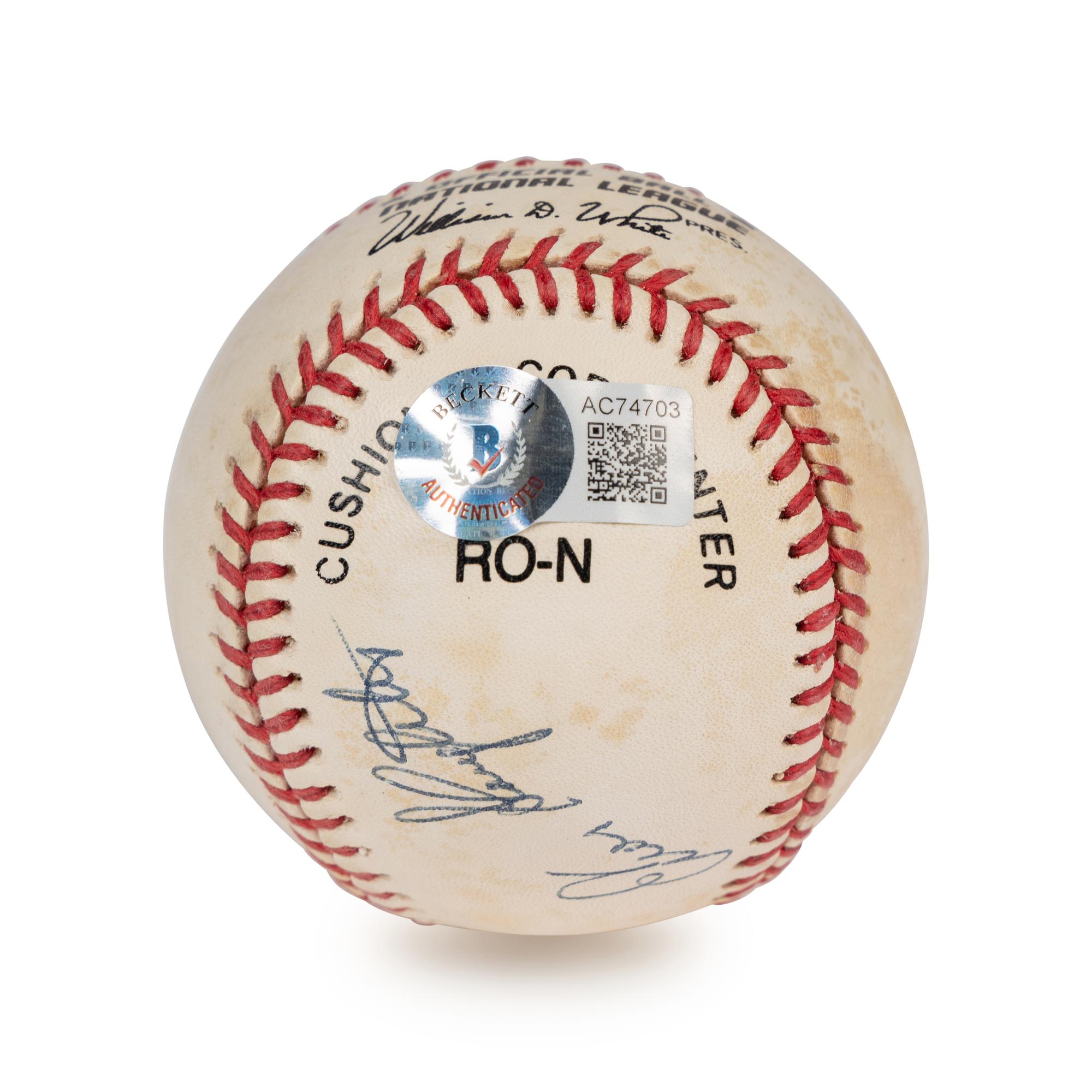 A Stan Musial, Terry Moore, and Enos Slaughter Signed Autograph Baseball (Beckett Authentication Services Letter)