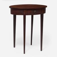 A Federal inlaid mahogany single-drawer stand Possibly workshop of Adam Hains (1768-after 1820), Philadelphia, PA, circa 1810