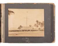 [SPANISH AMERICAN WAR]. Photograph album featuring images mostly related to the USS Philadelphia and operations in Samoa ca 1899.