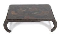 A Chinese Export Gilt-Decorated Black Lacquer Low Table — MID 19TH CENTURY