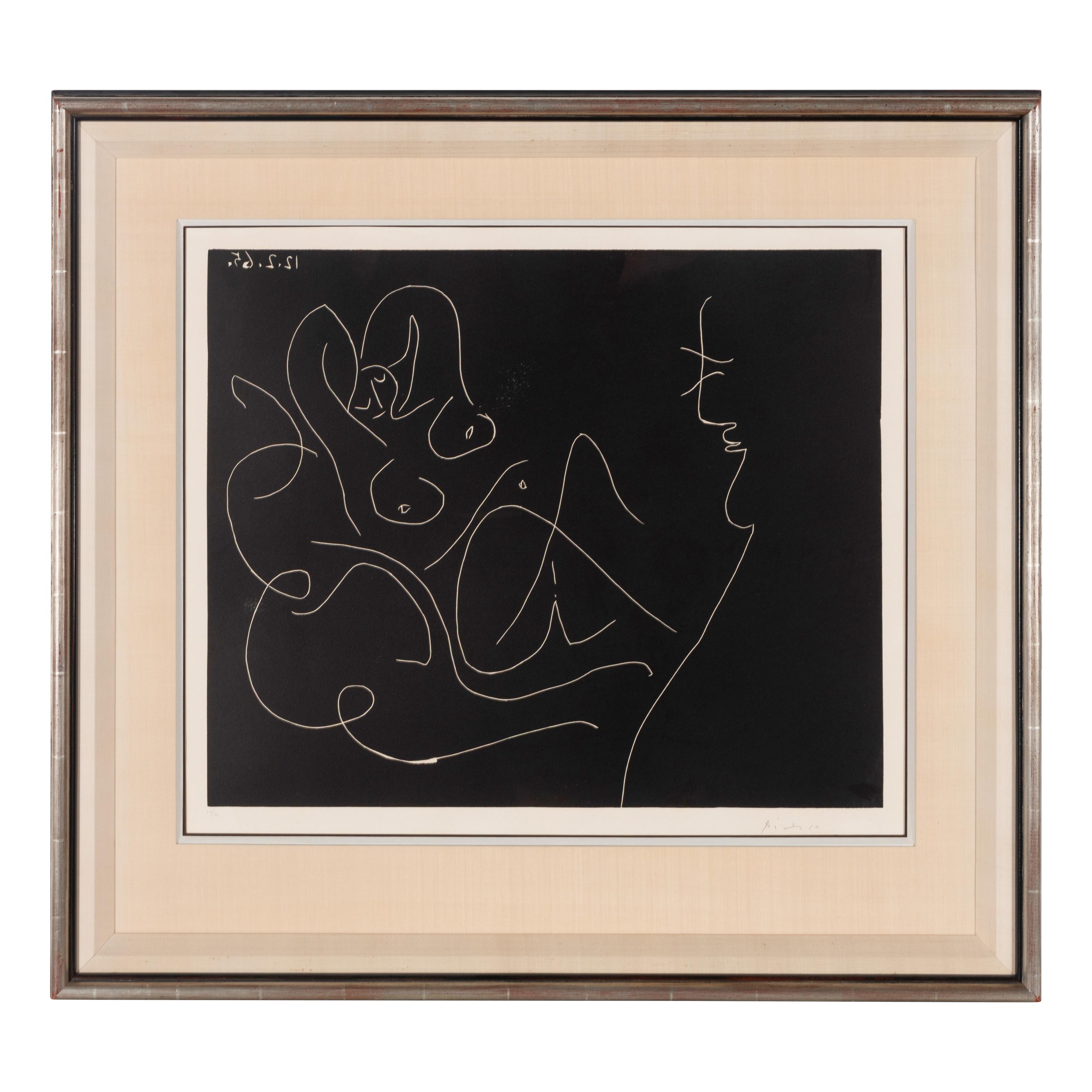 Pablo Picasso (Spanish, 1881–1973) — Peintre et Modèle au Fauteuil à Bascule, 1965