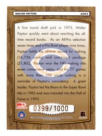 A Complete Set of Five Signed 1999 Donruss Gridiron Kings Football Cards (Payton, Starr, Unitas, Brown, Campbell),