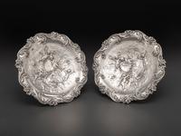 A Pair of American Silver Repousse Tazze