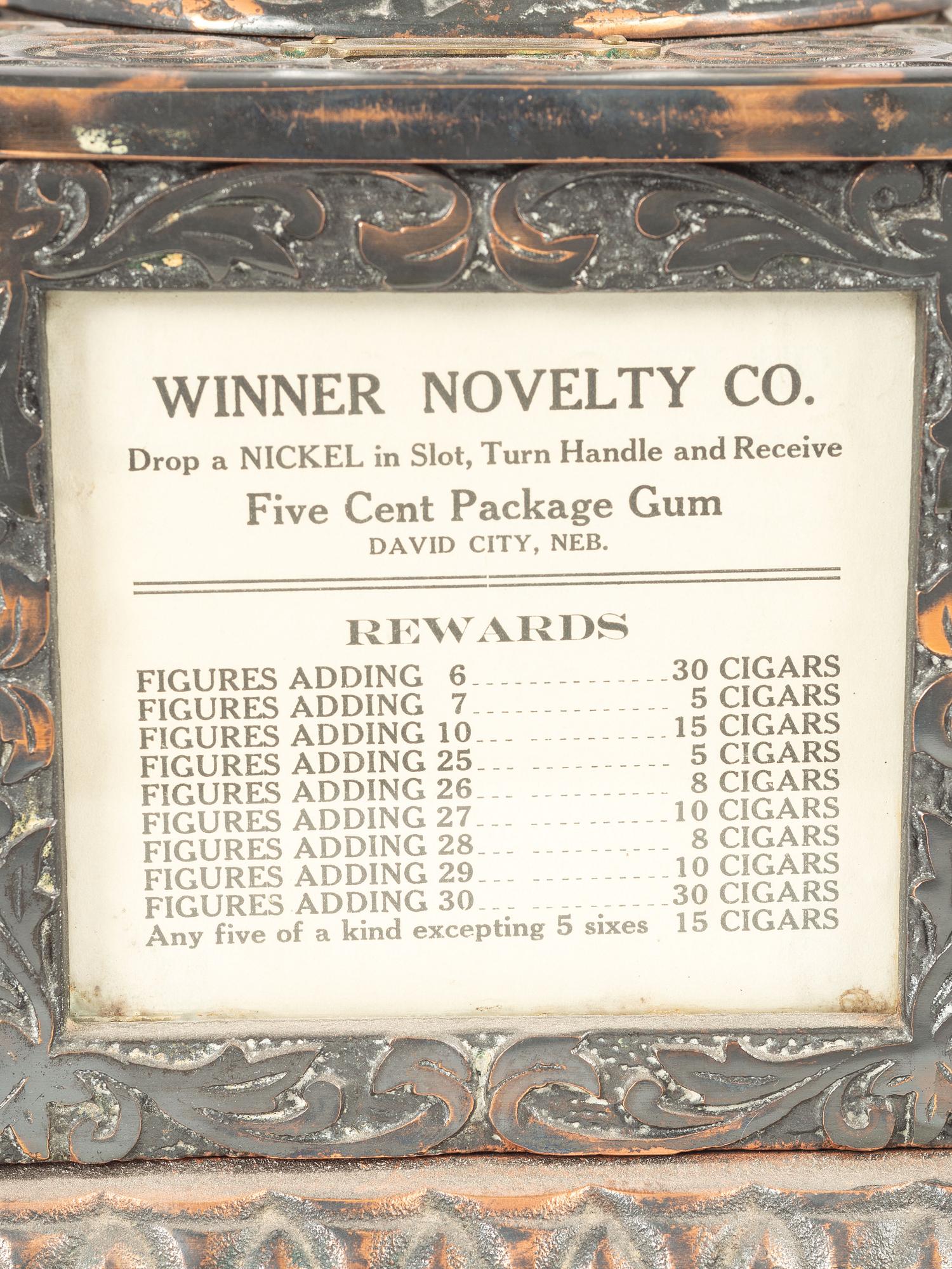 A Winner Novelty Co. 5 Cent Dice Trade Simulator
