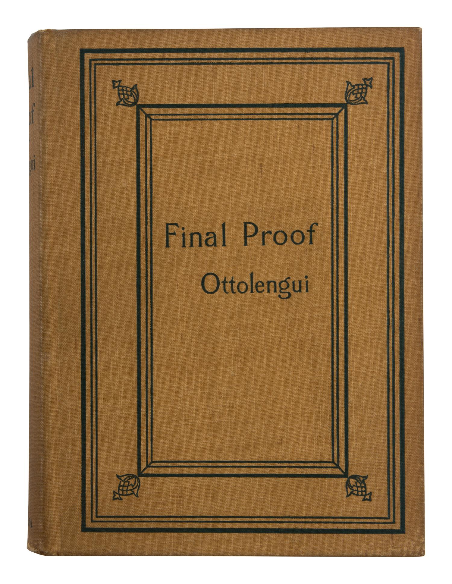 OTTOLENGUI, Rodriguez (1861-1937). Final Proof or the Value of Evidence . New York and London: G.P. Putnam's Sons, 1898.