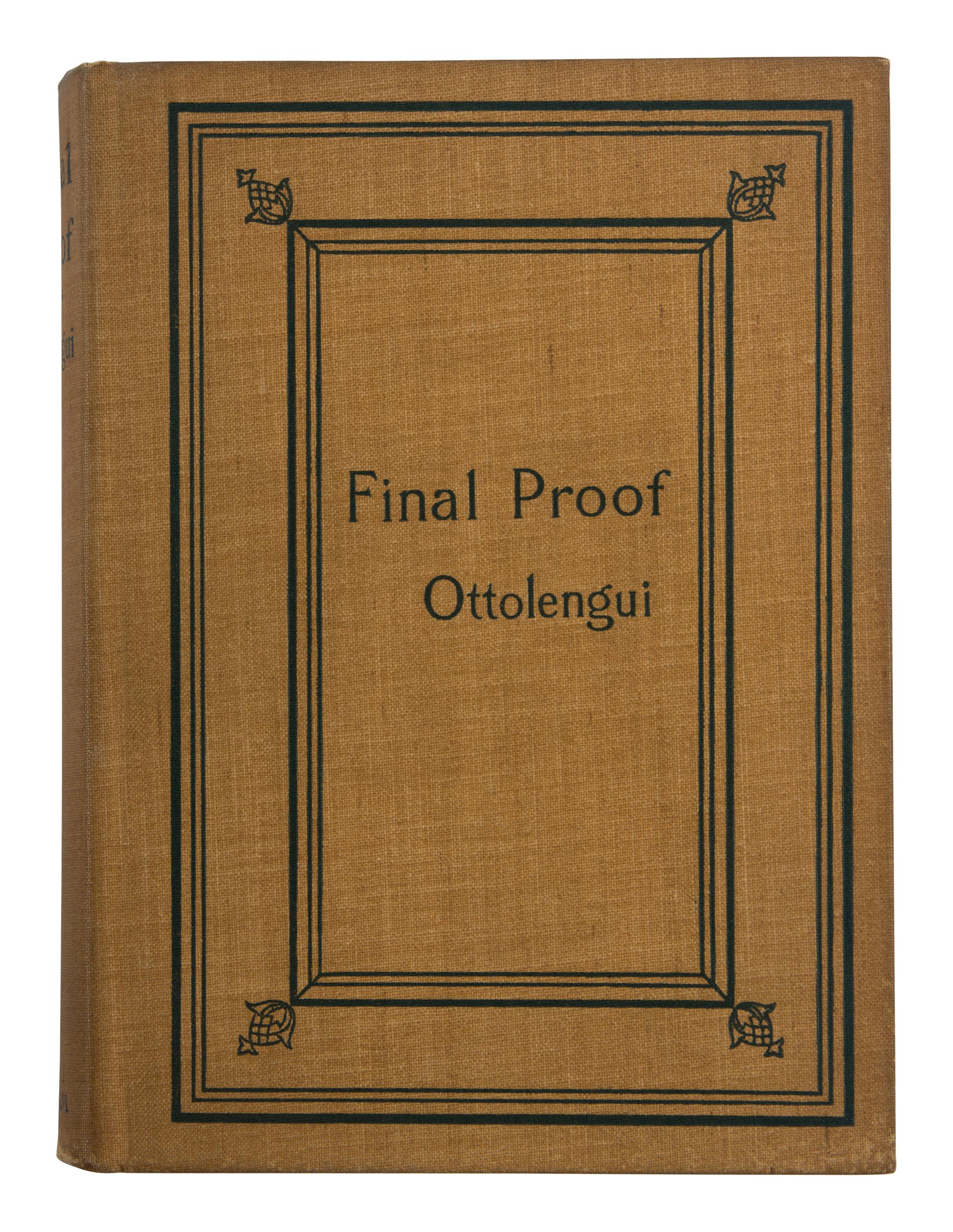 OTTOLENGUI, Rodriguez (1861-1937). Final Proof or the Value of Evidence . New York and London: G.P. Putnam's Sons, 1898.