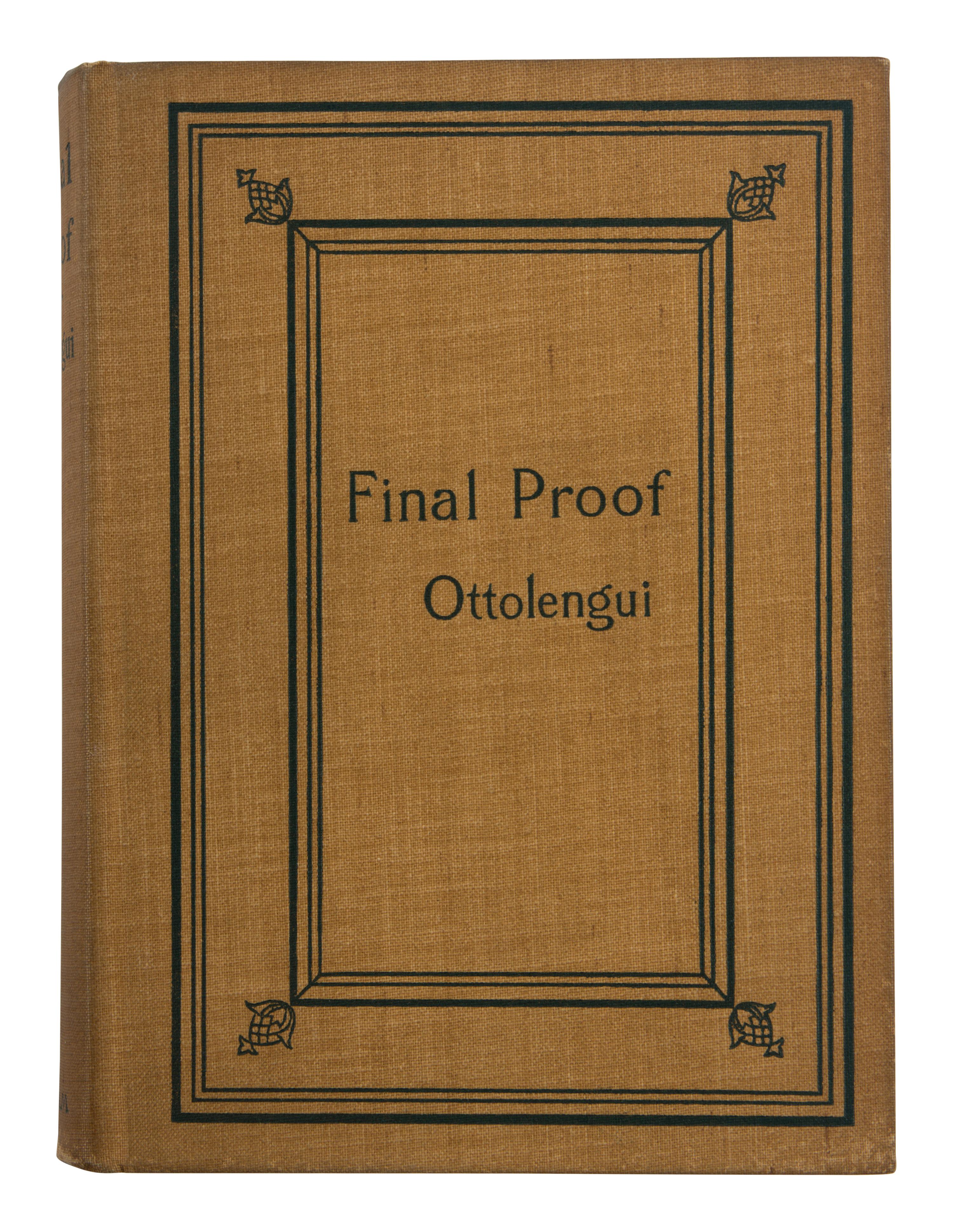 OTTOLENGUI, Rodriguez (1861-1937). Final Proof or the Value of Evidence . New York and London: G.P. Putnam's Sons, 1898.