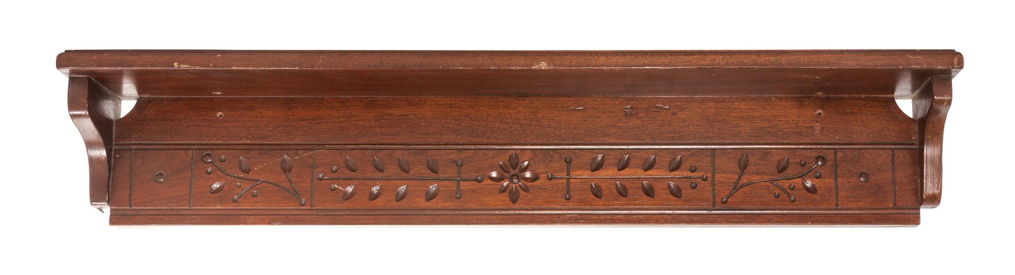 A Victorian Mahogany Wall Bracket Width 33 1/2 inches.