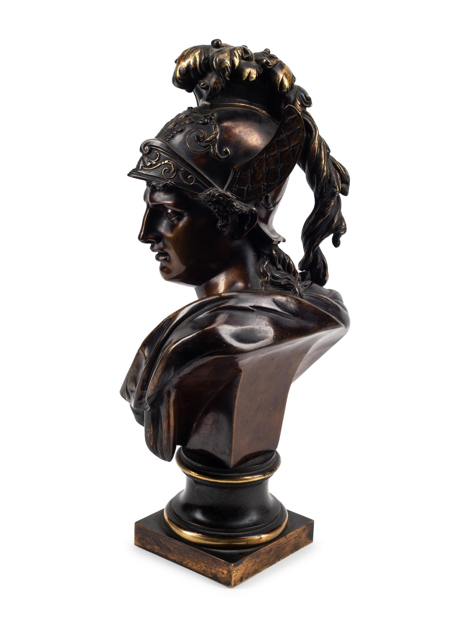 A French Bronze Bust Depicting Mercury Wearing the Patasos