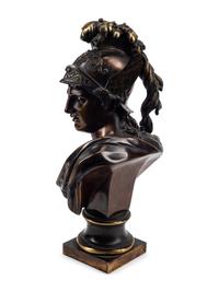A French Bronze Bust Depicting Mercury Wearing the Patasos