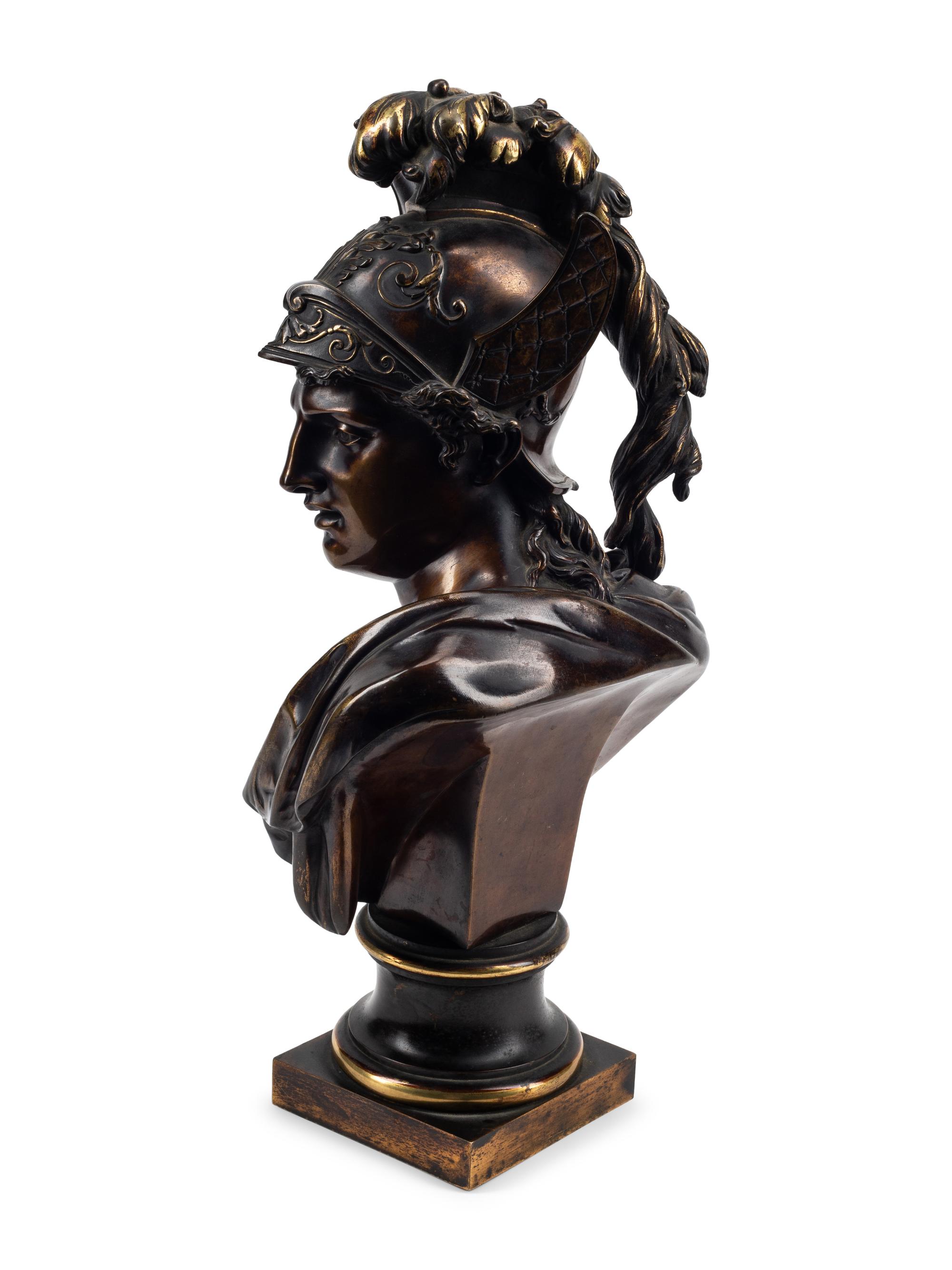 A French Bronze Bust Depicting Mercury Wearing the Patasos