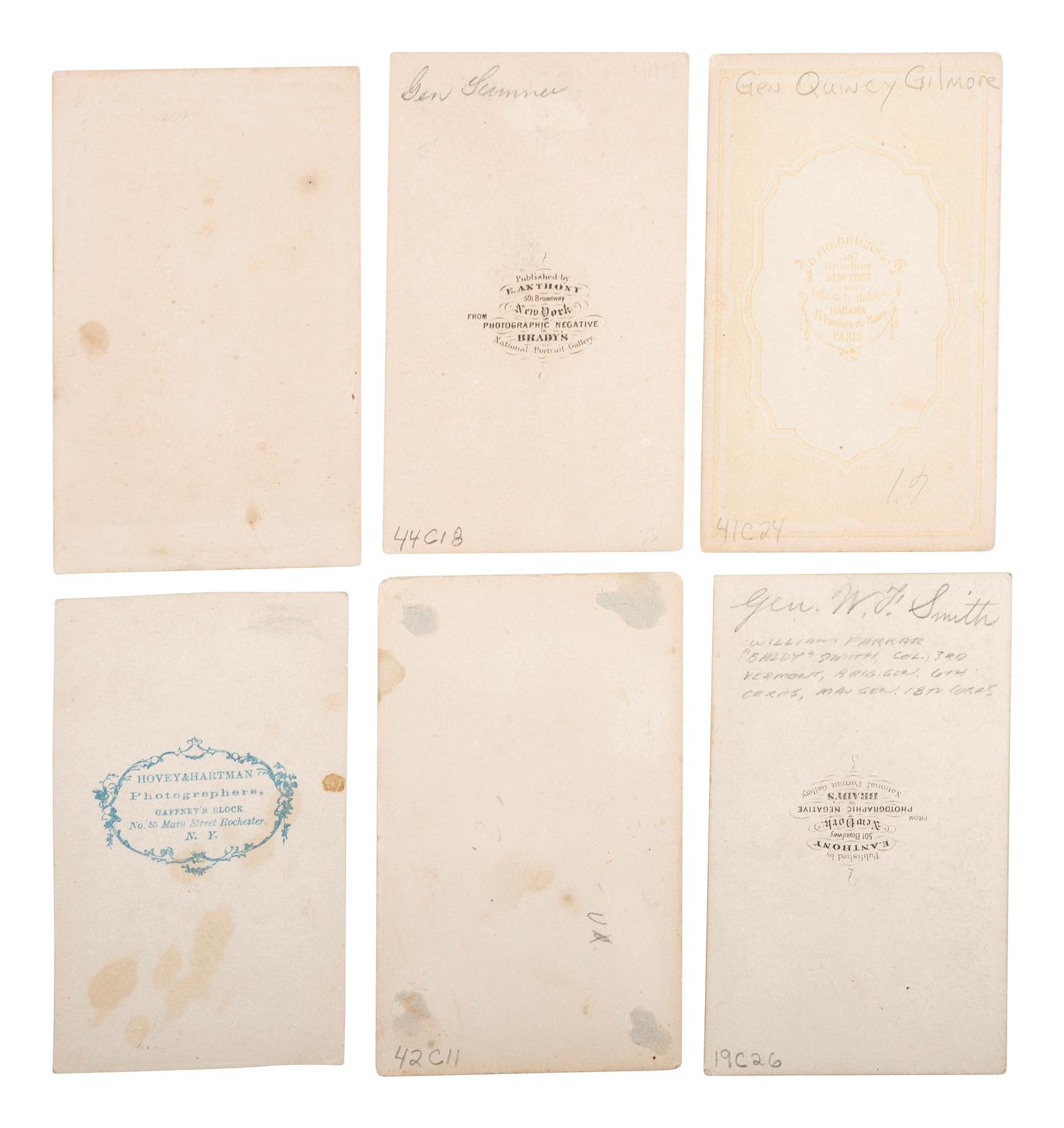 [CIVIL WAR]. A group of 12 CDVs including Union Generals, comprising: