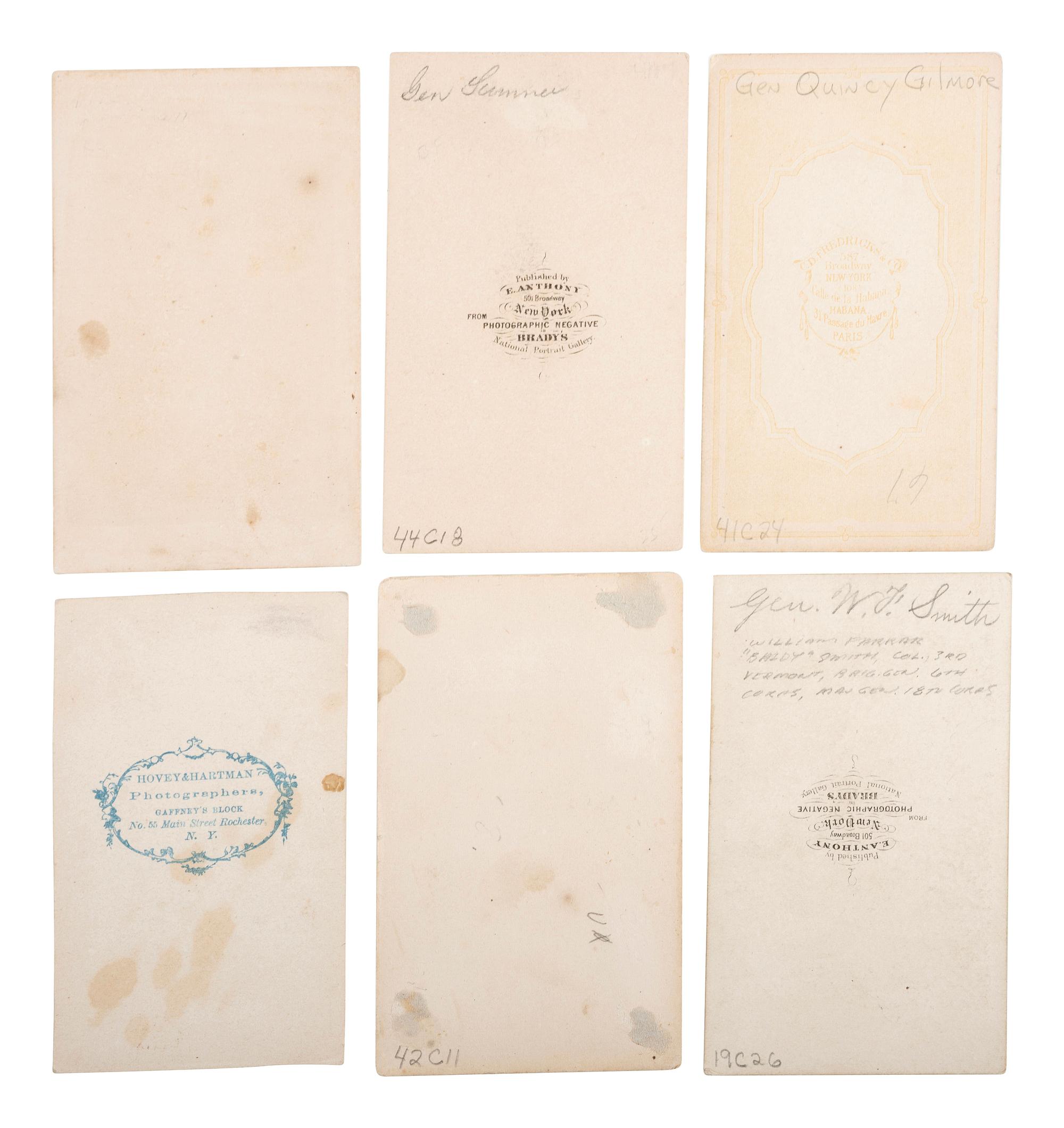 [CIVIL WAR]. A group of 12 CDVs including Union Generals, comprising:
