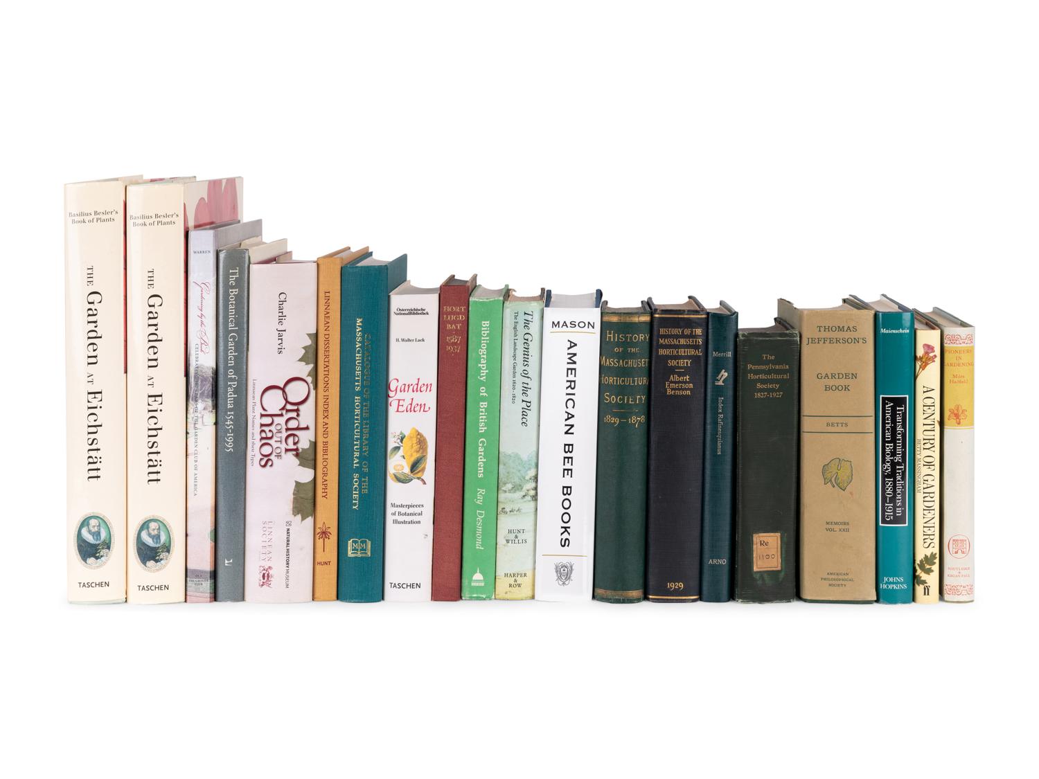 [BOTANY & HORTICULTURE -- BIBLIOGRAPHY]. A group of 56 works, including: