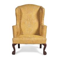 A Chippendale Carved Mahogany Easy Chair