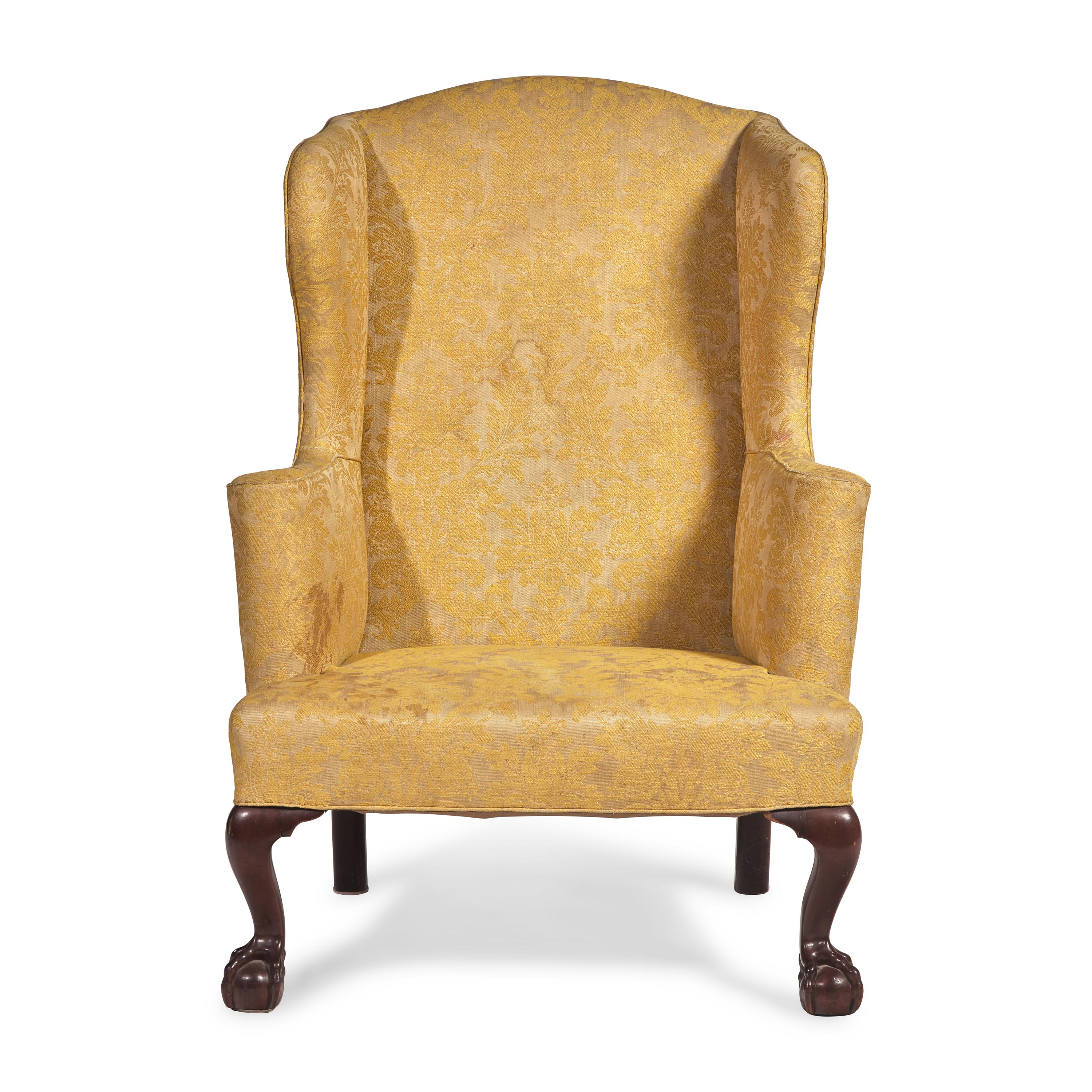 A Chippendale Carved Mahogany Easy Chair