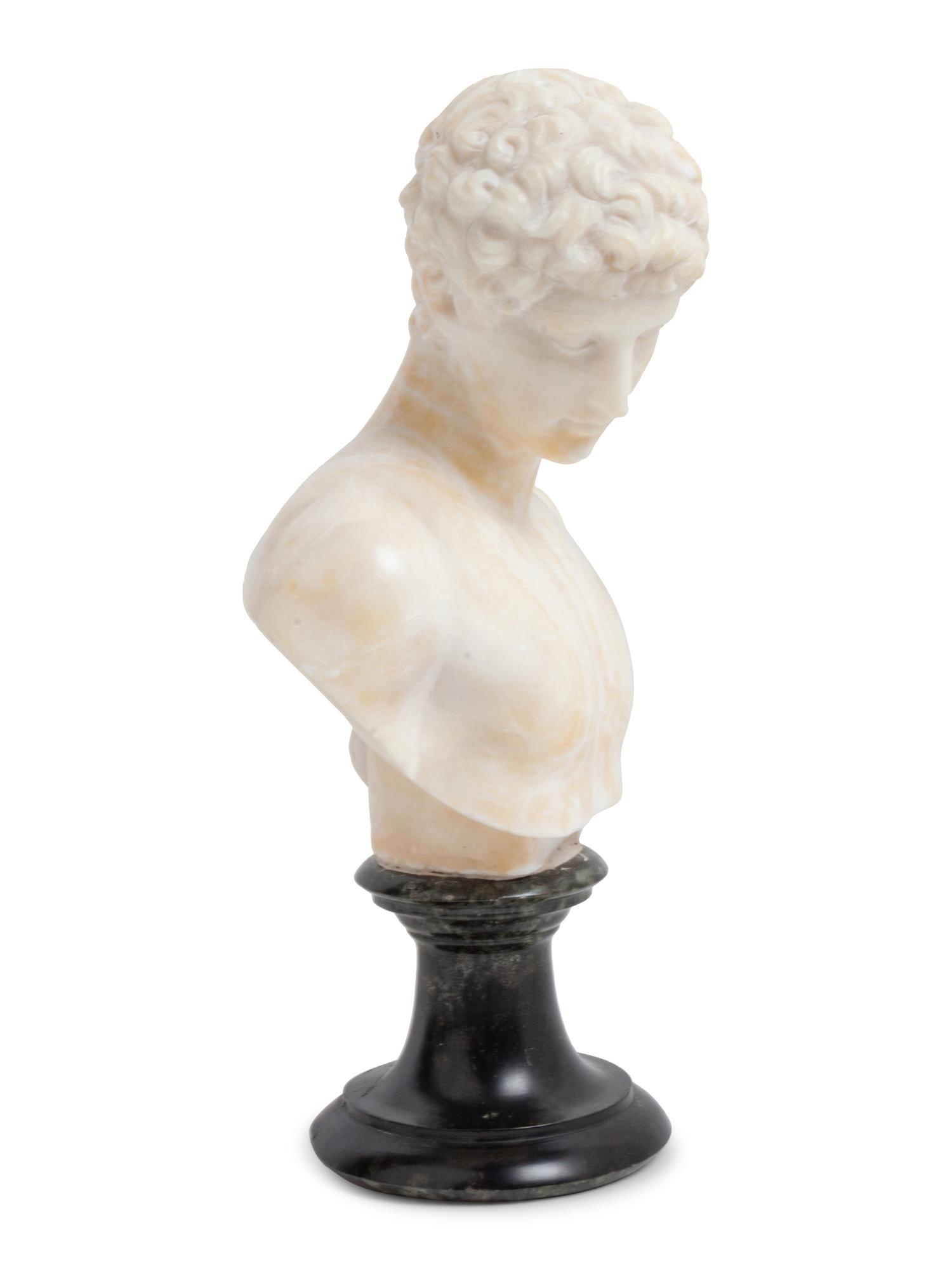 An Italian Alabaster and Marble Bust