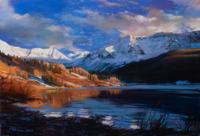 Pastel Mountain Scene