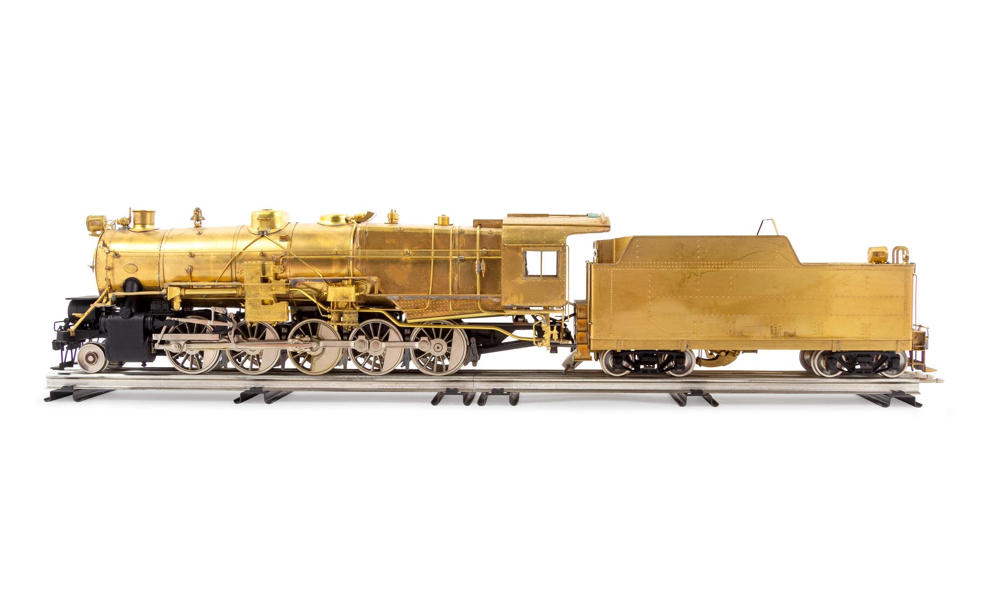 A KTM Brass O-Gauge 2-10-0 Locomotive and Tender