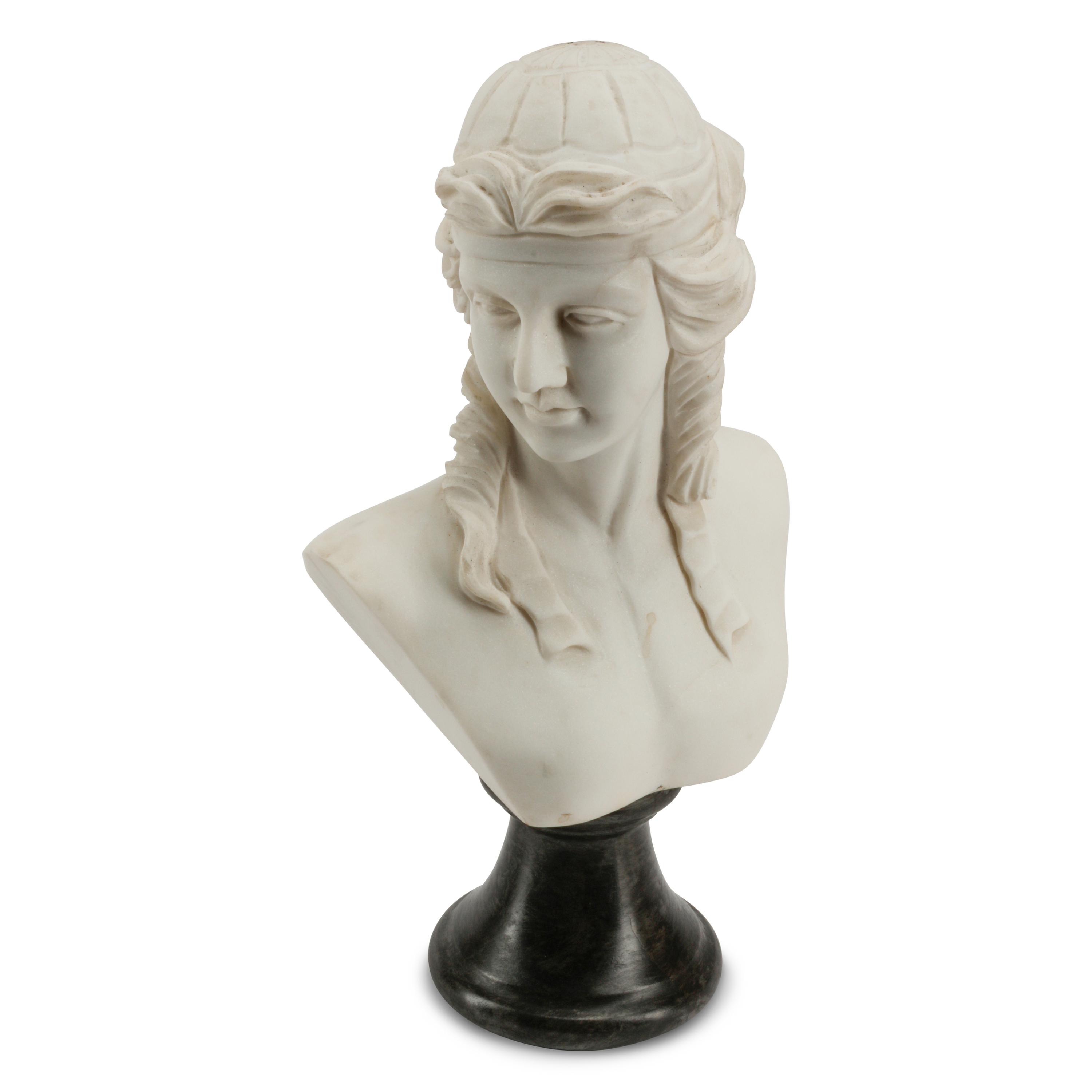 A Set of Four Small Marble Busts