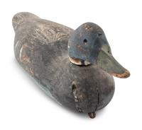 Three Carved Wood Duck Decoys