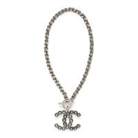 Chanel, Chain & CC Pendant Choker Necklace