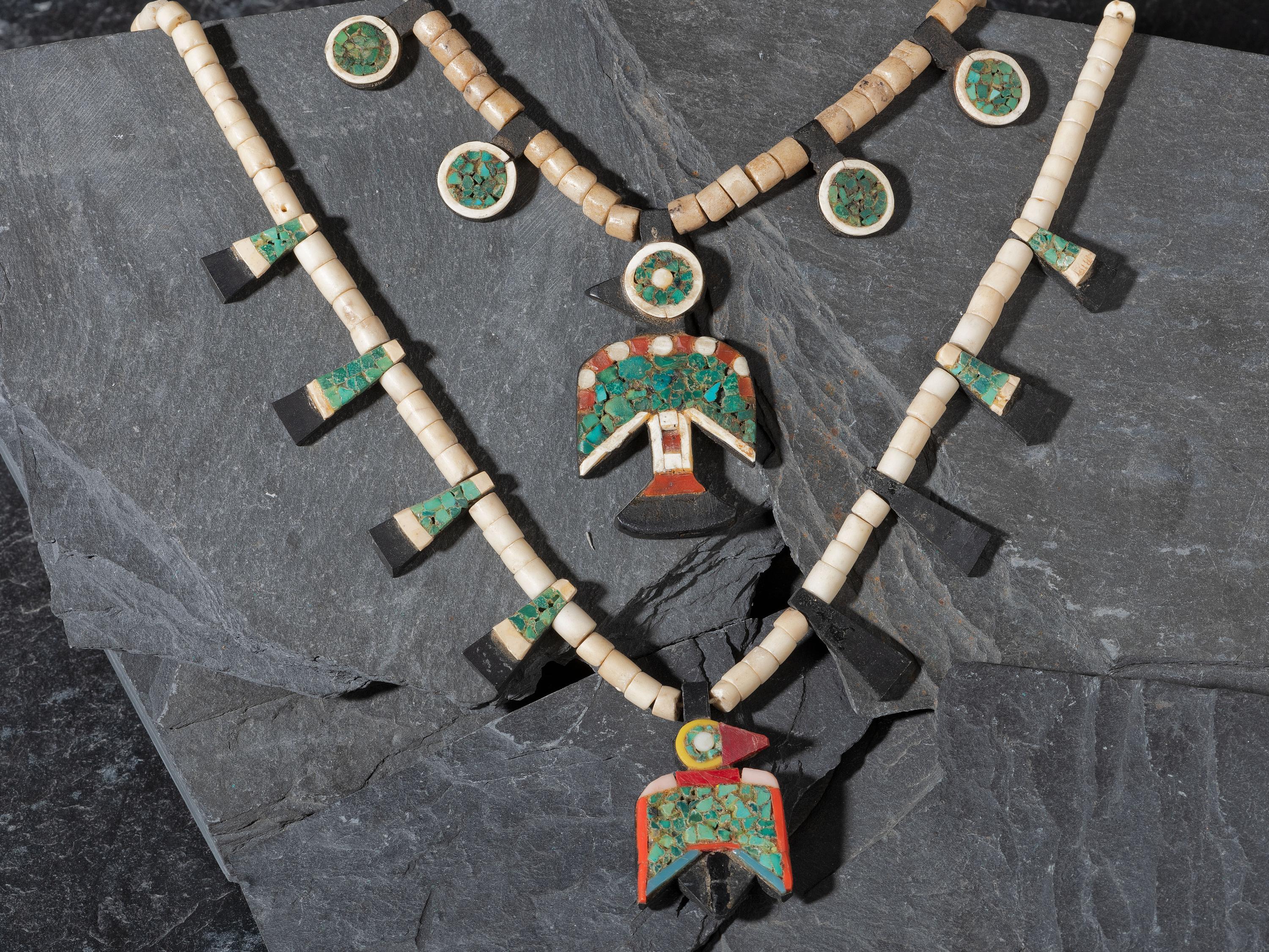 Kewa Depression Era Thunderbird Necklaces