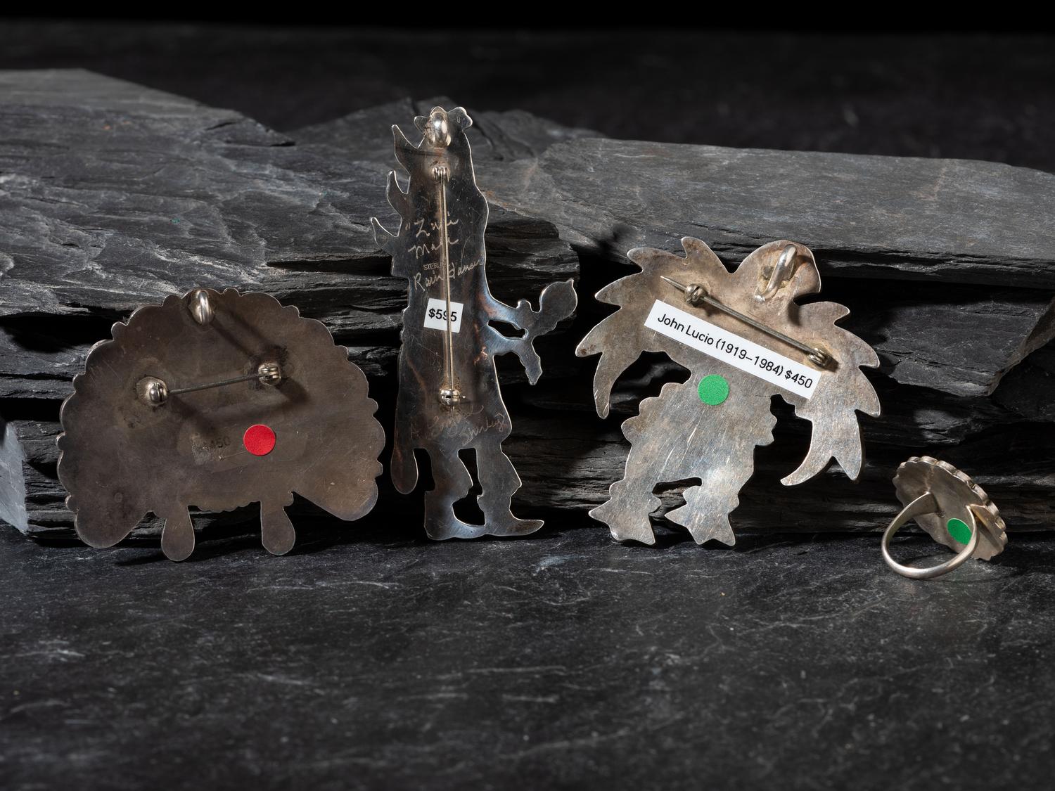 Zuni Mosaic Inlay Pins/Pendants and Ring