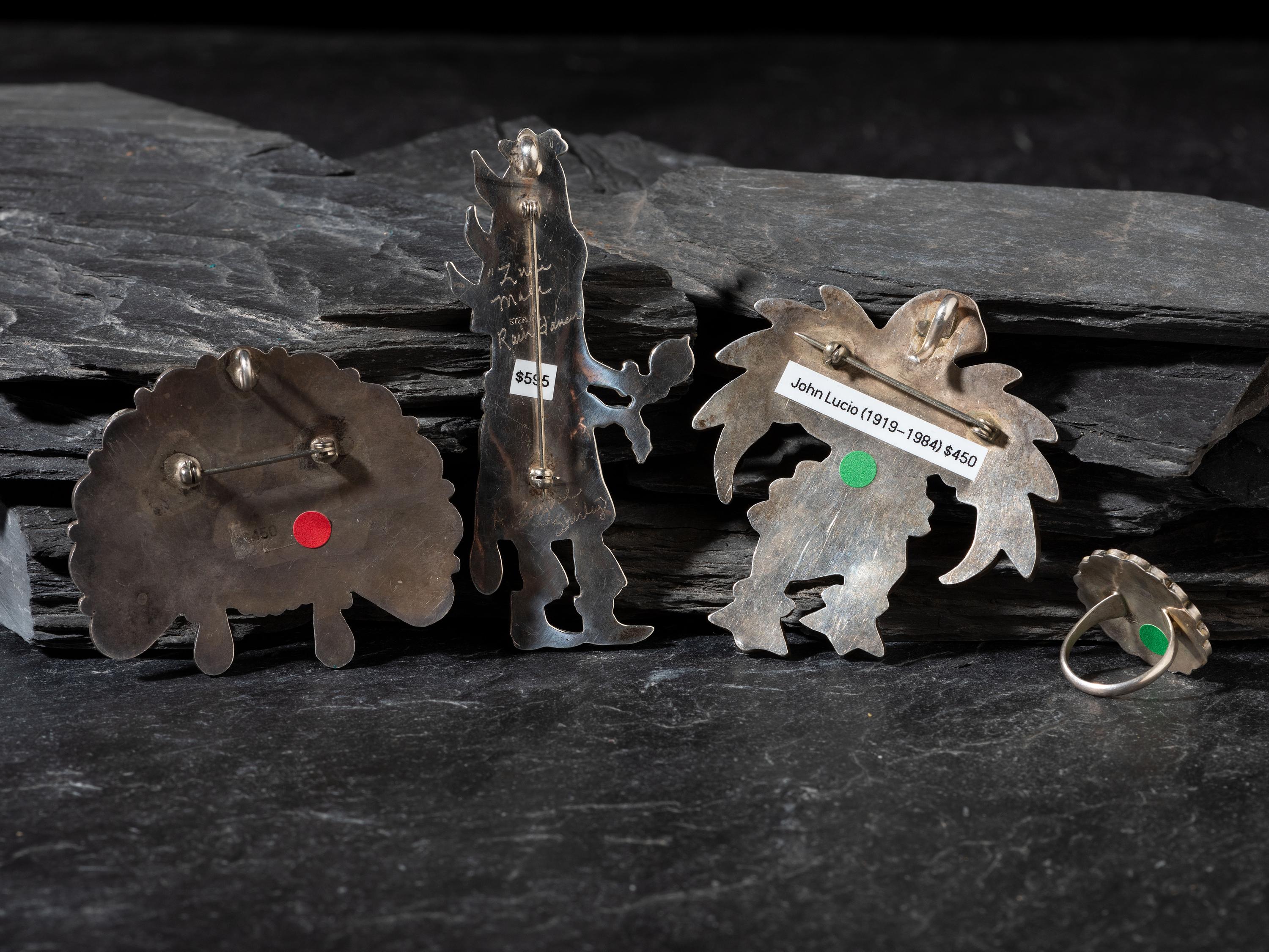 Zuni Mosaic Inlay Pins/Pendants and Ring
