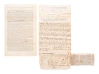 [WESTERN AMERICANA]. Manuscript survey of 6,000 acres near St. Louis owned by descendants of early Missouri settlers and brothers-in-law, Auguste Chouteau and Antoine Soulard, 1837.