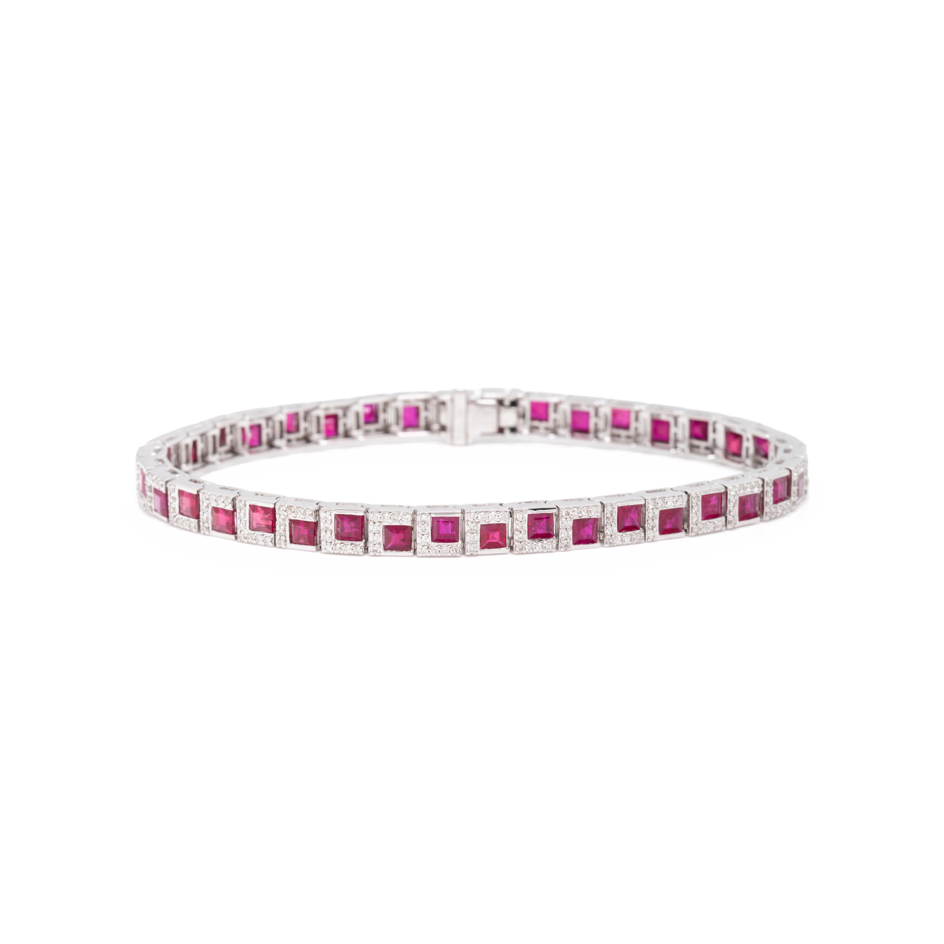 RUBY AND DIAMOND BRACELET