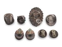 Group of Navajo and Zuni Silver and Turquoise Rings and Earrings