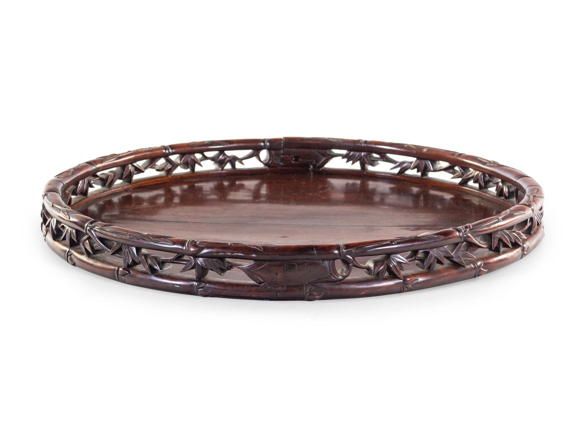 A Huanghuali Wood Circular Tray
