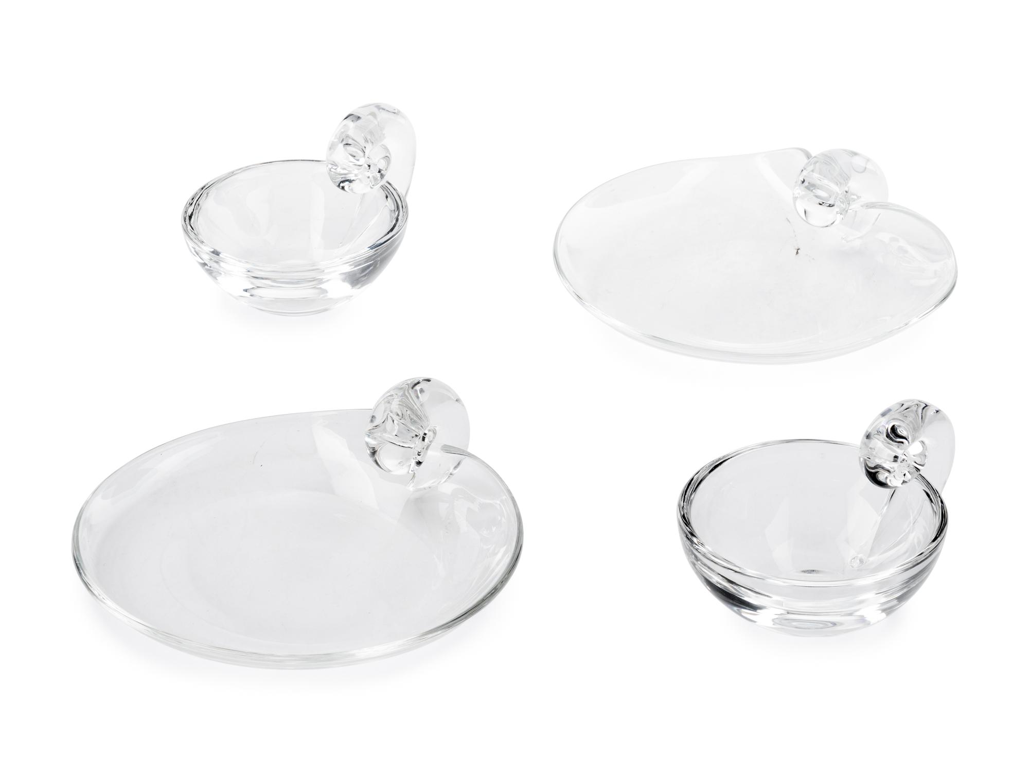 Four Steuben Glass Table Articles