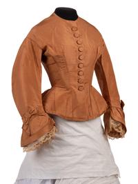 Two Silk Taffeta Day Dresses, 1870s