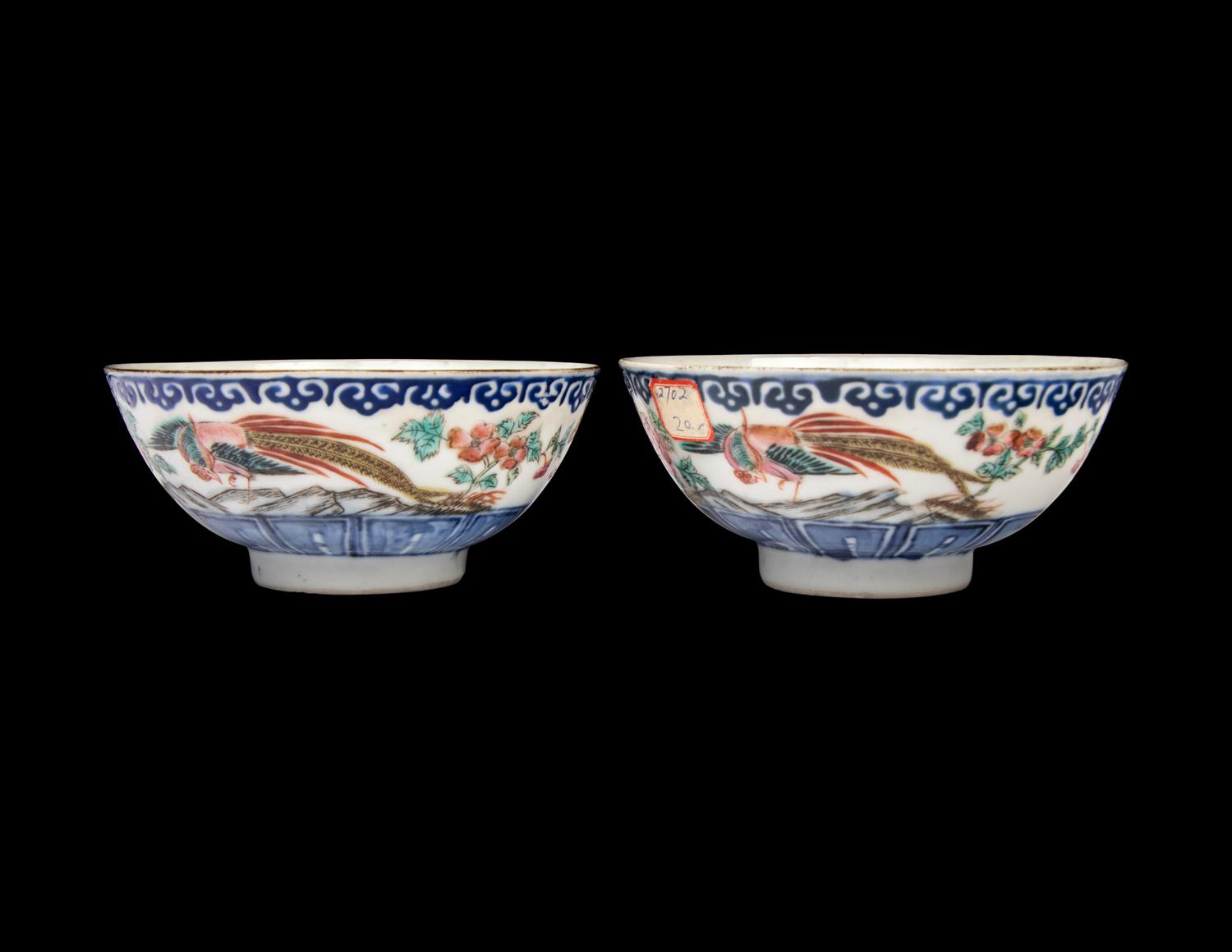 Two Pairs of Chinese Blue and White Porcelain Wares